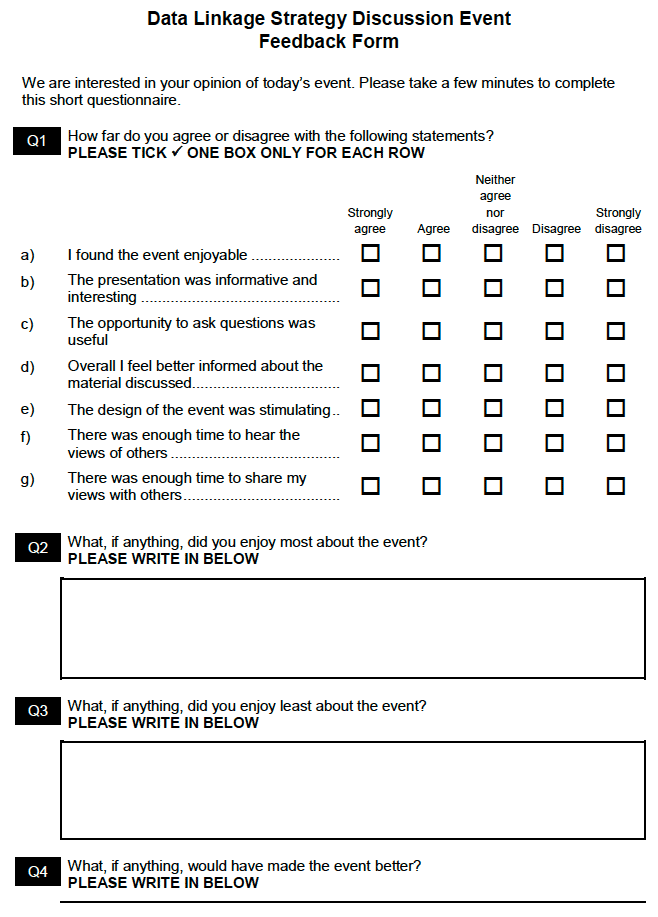 Post-workshop questionnaire Post-workshop questionnaire