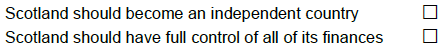 tick box questions
