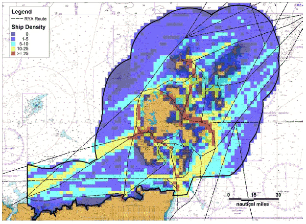 Figure 10.7 Recreational Vessel Density Plot Figure 10.7 Recreational Vessel Density Plot