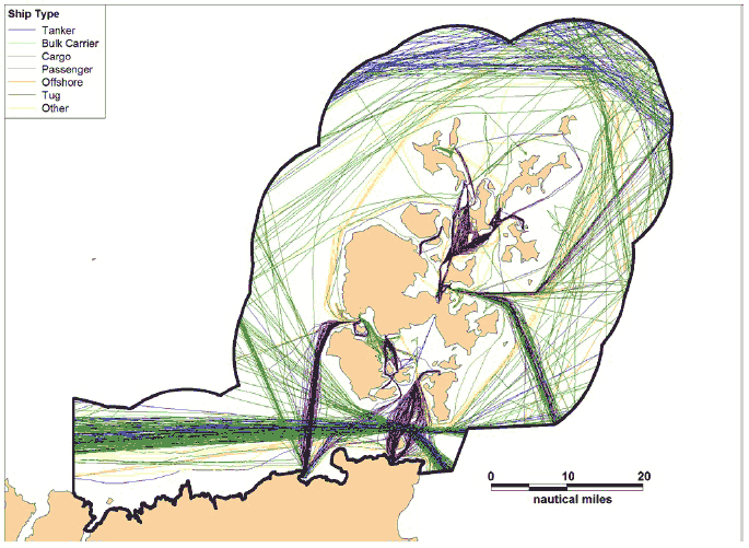 Figure 7.1 AIS Vessel Type Distribution per Season Figure 7.1 AIS Vessel Type Distribution per Season