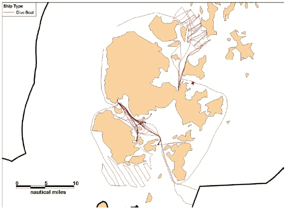 Figure 9.1 Dive Vessel Tracks (Combined Winter & Summer 2012) Figure 9.1 Dive Vessel Tracks (Combined Winter & Summer 2012)