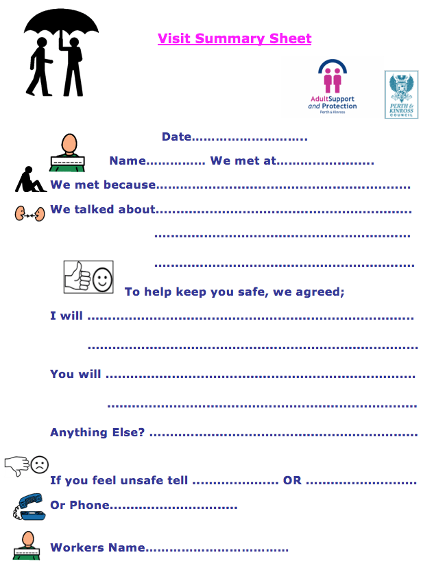 Visit Summary Sheet