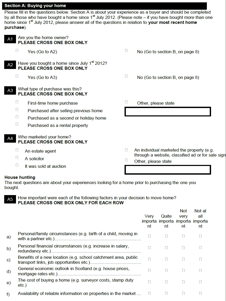 Section A Buying a home