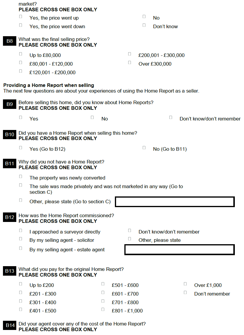 Section B: Selling your home