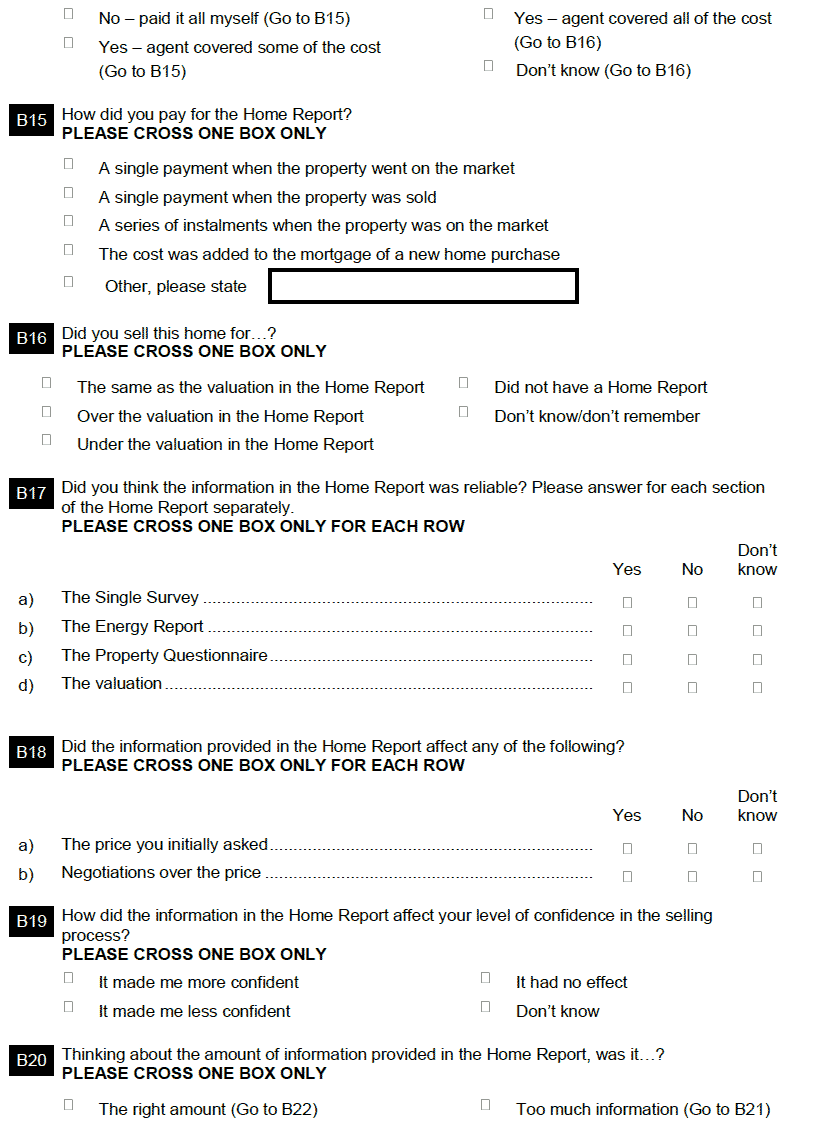 Section B: Selling your home