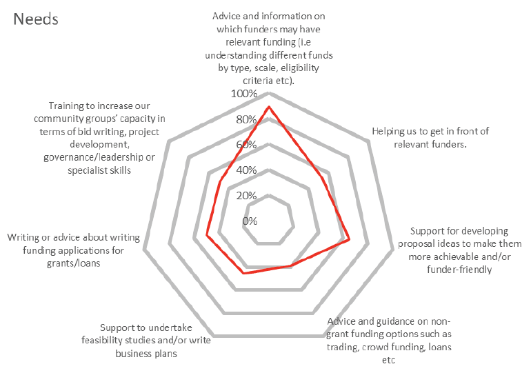 Figure 1: What sort of support is vital to groups like yours?