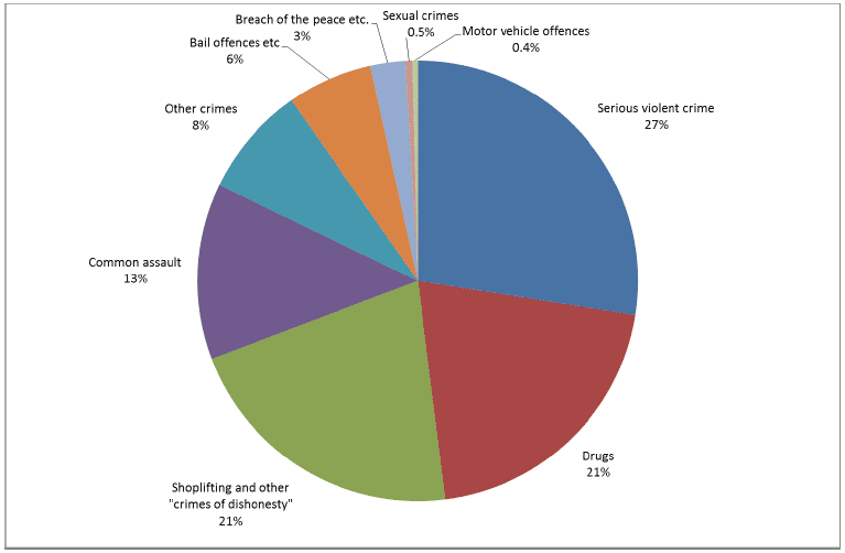Figure 1 - Female Prison Population by Crime Type Figure 1 - Female Prison Population by Crime Type