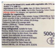 Tesco Butterpak - Produced in Ireland, no milk origin declared Tesco Butterpak - Produced in Ireland, no milk origin declared