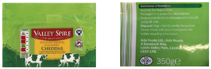 Lidl Valley Spire Scottish Medium Coloured Cheddar - produced in Scotland and packed in the UK using UK milk Lidl Valley Spire Scottish Medium Coloured Cheddar - produced in Scotland and packed in the UK using UK milk