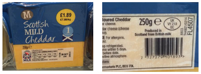 Morrisons Scottish Mild Cheddar - produced in Scotland from British milk Morrisons Scottish Mild Cheddar - produced in Scotland from British milk