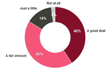Figure 8.4 To what extent do you think that your own participation in professional learning has a positive impact on the learning experiences of children and young people?