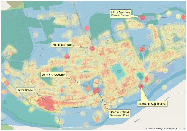 Figure 27: Heat Demand Density Analysis for Banchory