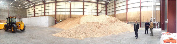Figure 29: Biomass fuel at the Hill of Banchory Biomass Energy Centre