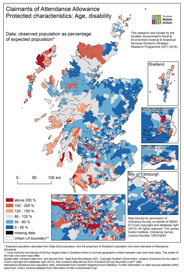 Figure 6: Claimants of Attendance Allowance, Scotland. Figure 6: Claimants of Attendance Allowance, Scotland.