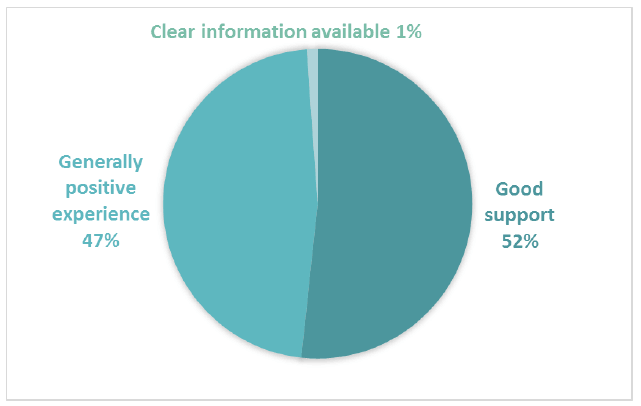 Figure 7 Positive subthemes for Comment Box 3 – The support you received