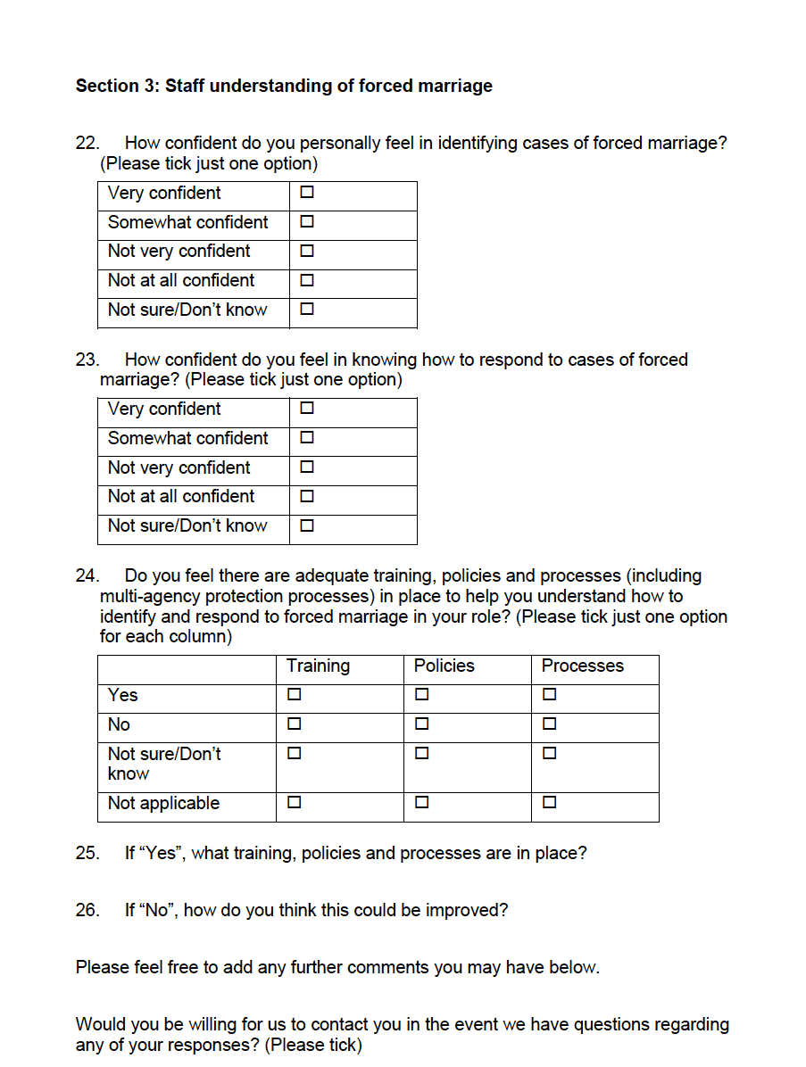 Understanding Forced Marriage in Scotland Survey