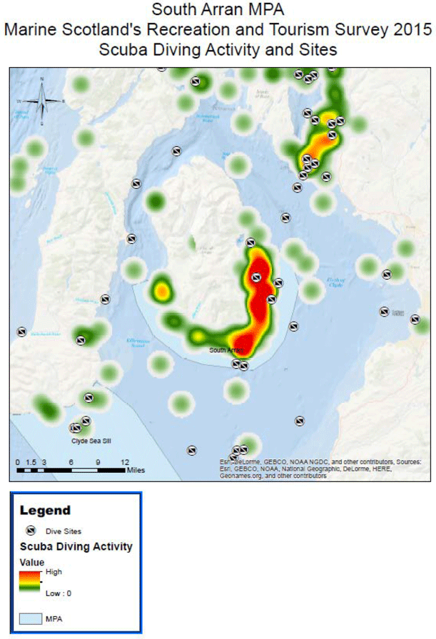 South Arran MPA Marine Scotland's Recreation and Tourism Survey 2015 Scuba Diving Activity and Sites South Arran MPA Marine Scotland's Recreation and Tourism Survey 2015 Scuba Diving Activity and Sites