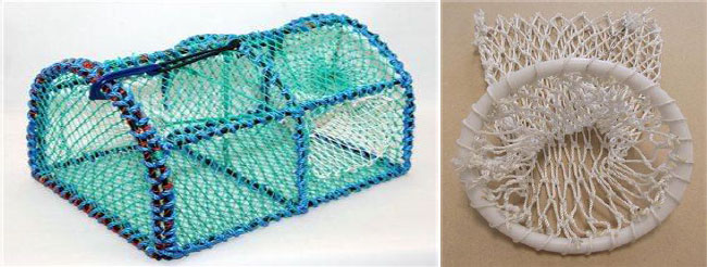Figure 3: Standard D-Shaped prawn creel (left) and hard-eye (right). Figure 3: Standard D-Shaped prawn creel (left) and hard-eye (right).