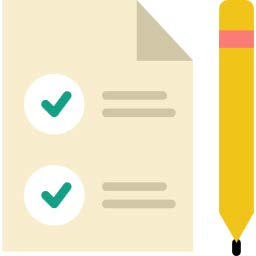 A pencil and paper with checked list