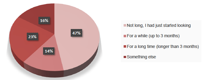 Figure 4: How long looking for information and sup