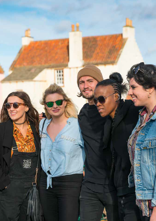 Young travellers at Pittenweem Harbour, Kingdom of Fife.