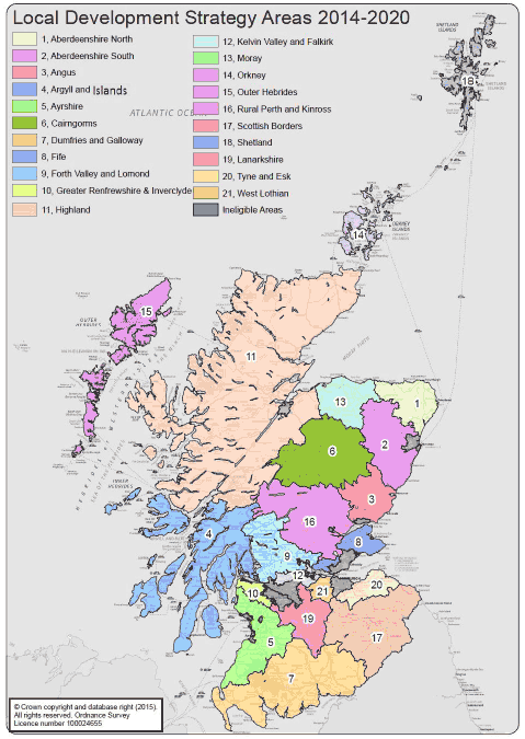 Figure 2 Local Action Groups and their Local Development Strategies 2014-2020
