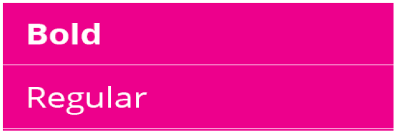 Figure 11: Font on coloured background