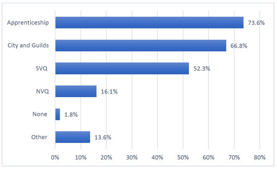 Figure 5. Types of Electrical Qualifications (Electricians) Figure 5. Types of Electrical Qualifications (Electricians)