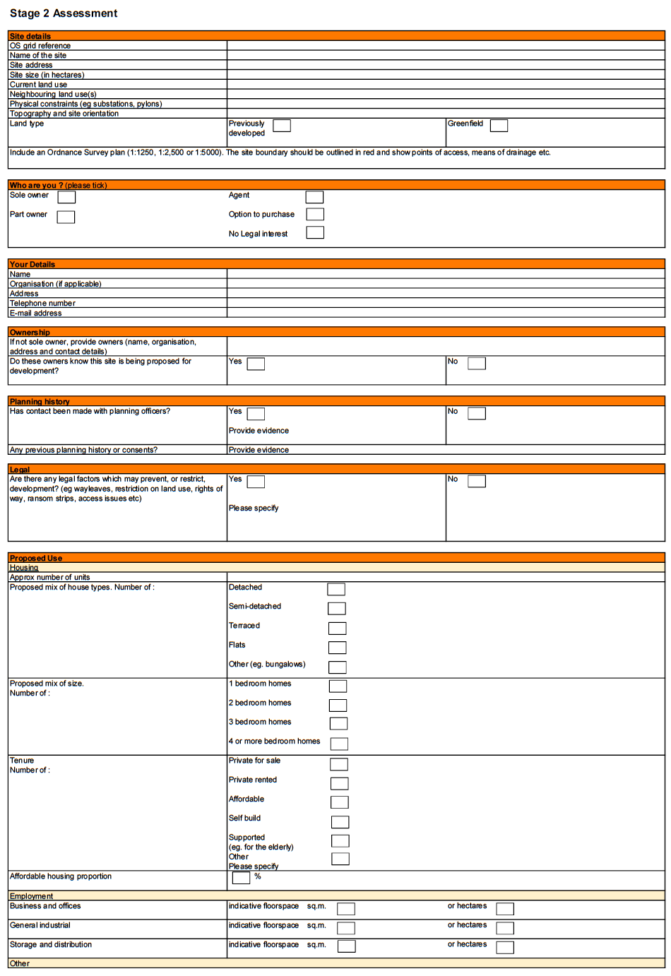 Sites assessments templates Sites assessments templates