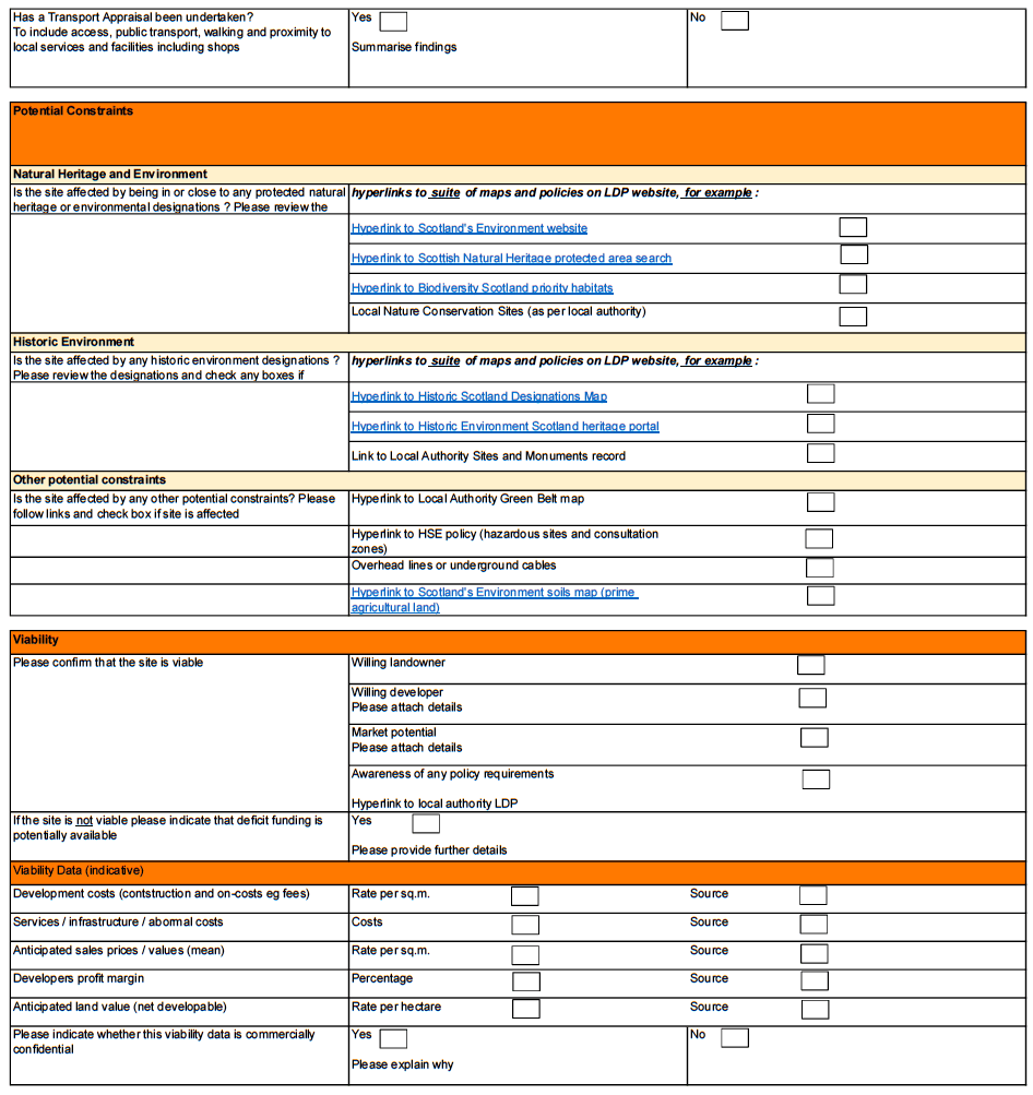 Sites assessments templates Sites assessments templates