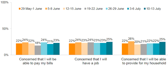 Figure 3: Proportion of respondents who were very/extremely concerned with the statements shown