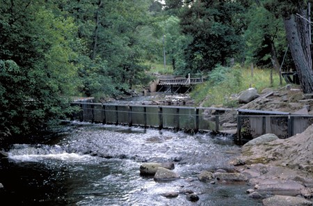 Girnock burn fish trap