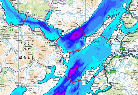 Possible acoustic receiver map