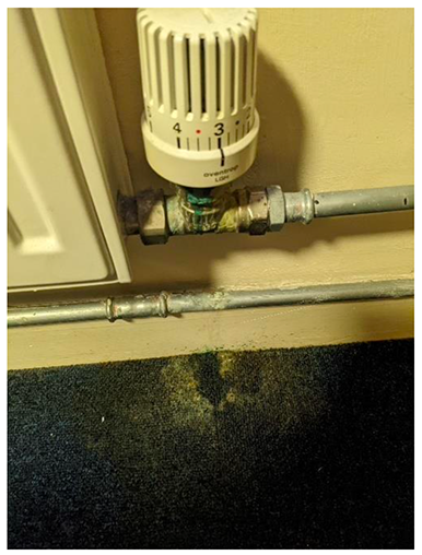 A broken radiator dial.