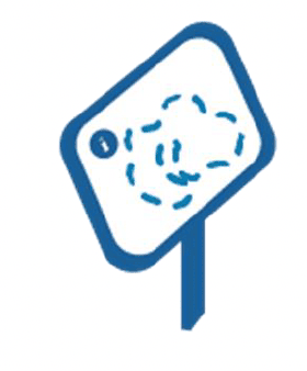 A graphic representing an information board.