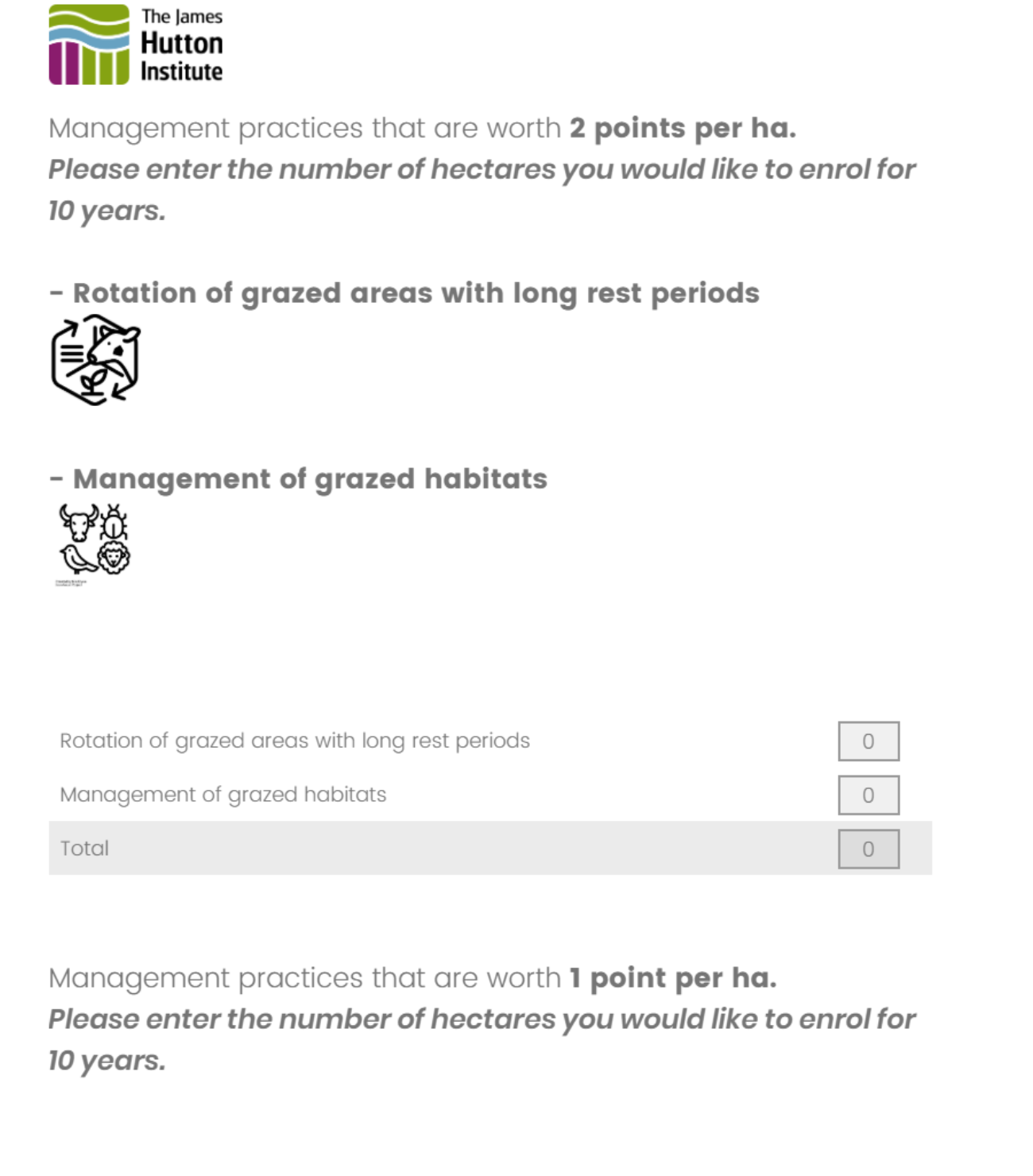Extract from the online activity used to stimulate discussion about incentives options during online workshops.
