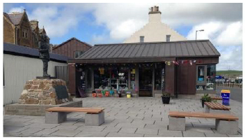 An image of a recently redeveloped public space at Stromness