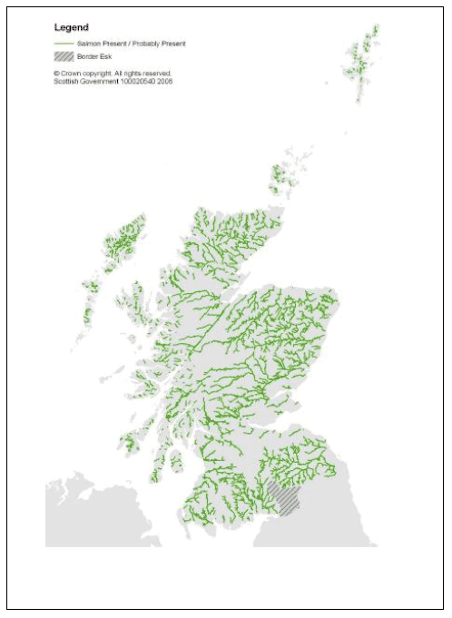 Figure 5. Distribution of Atlantic salmon in Scotland