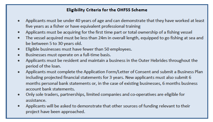 Figure 10: Eligibility Criteria for the OHFSS Scheme