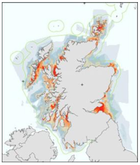 Fig 6.2.1 Example of Raster Map produced by ScotMap Project 