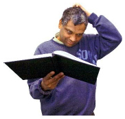 person reading a book