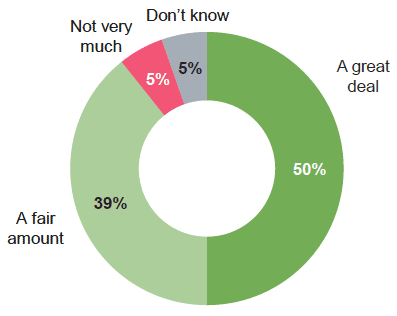 Figure 5.9: Level of support from members of the community