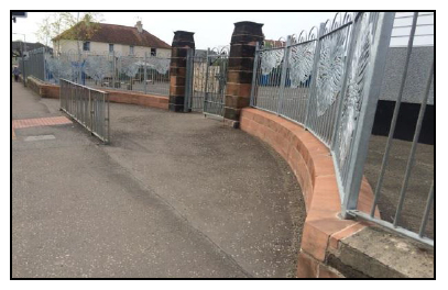 main school gate was also re-designed to curve into the playground