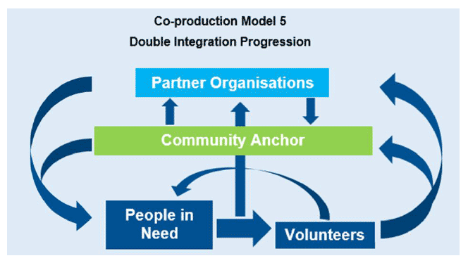Co-production Model 5: Double level integrated progression model