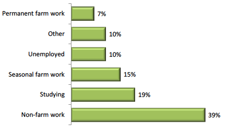 Figure 17: Activity seasonal migrant workers were doing before coming to Scotland to work in 2017