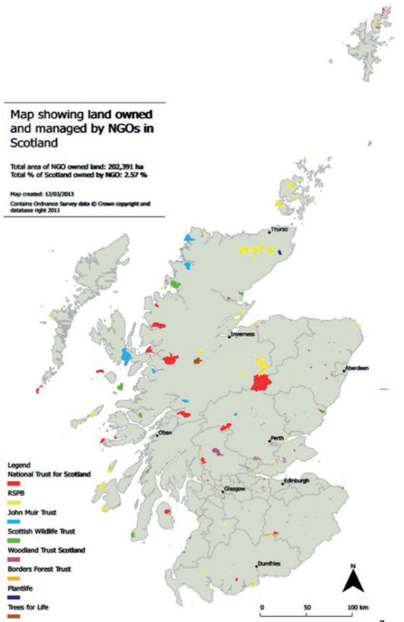 Figure 1: Map of land ownership in Scotland