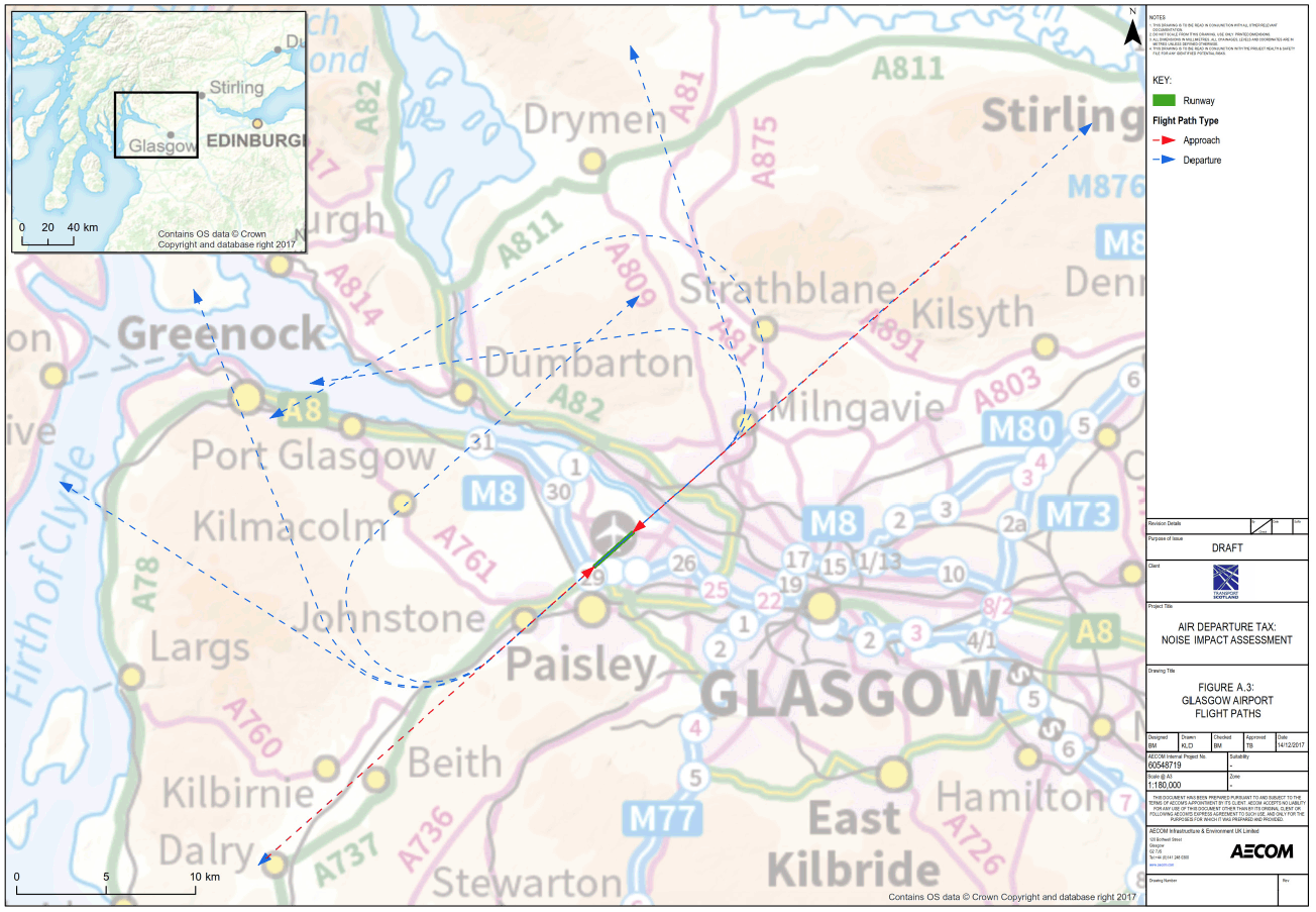 Figure A.3 Glasgow Airport Flight Paths