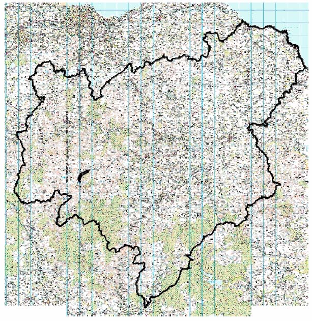 Figure 5-1 Colour raster maps of the Borders with boundary superimposed
