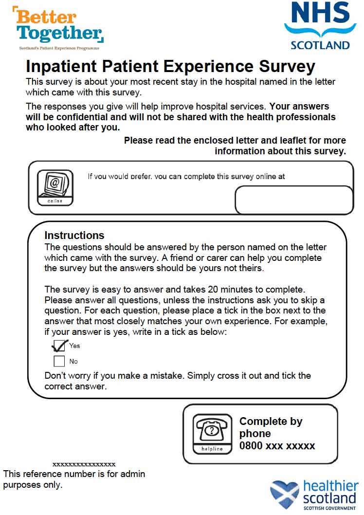 Appendix A questionnaire instructions