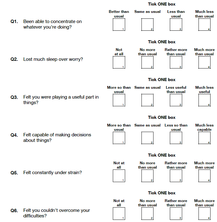 questions 1 to 6